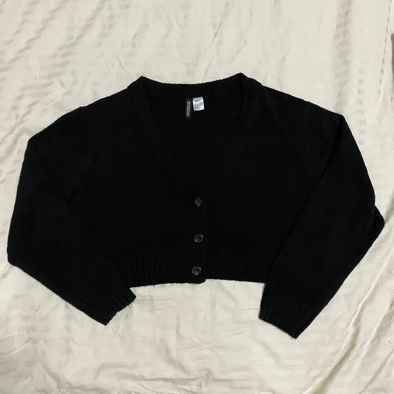 H&M Casual Cardigan Wanita black photo 1