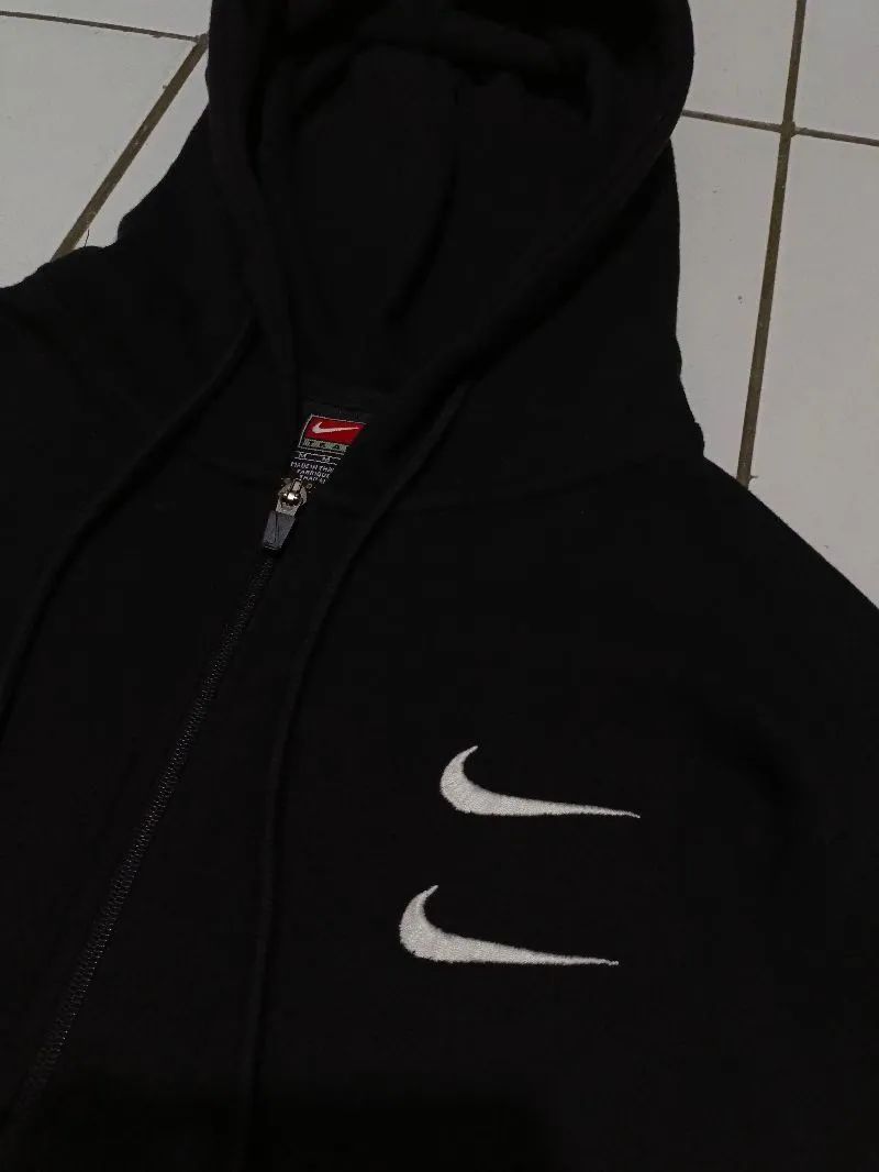 Black Nike Hoodie Red Swoosh Nike Black Red Spell Out Hooded