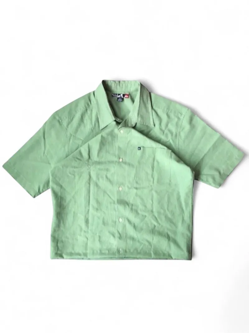 Kemeja boxy Quiksilver green skena kalcer shirt photo 1