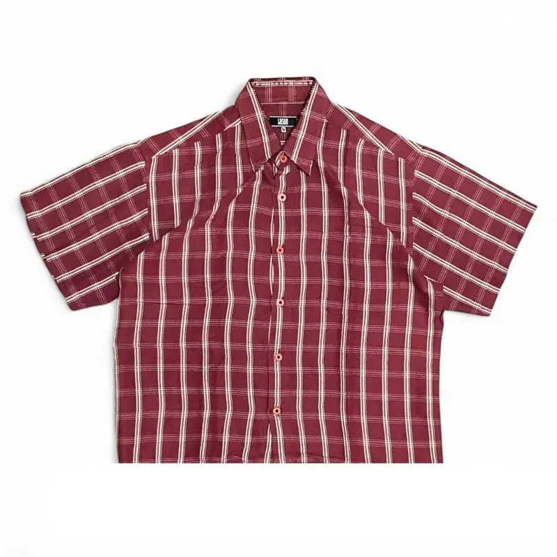 Kemeja boxy Lasain maroon skena kalcer shirt photo 1