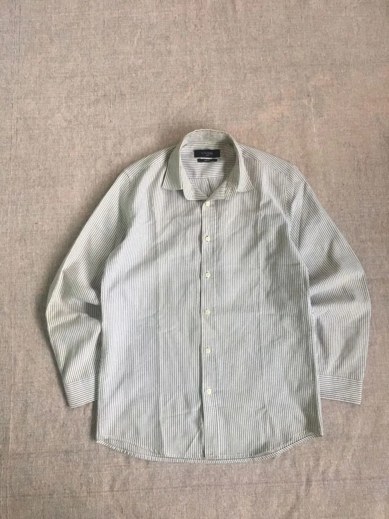 kemeja salur uniqlo photo 1