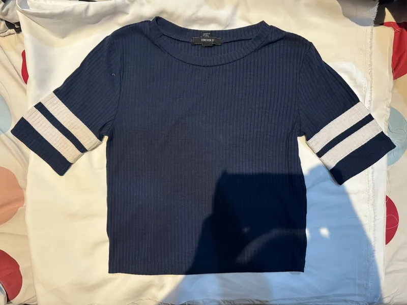 Forever 21 Casual Crop top Wanita navy photo 1