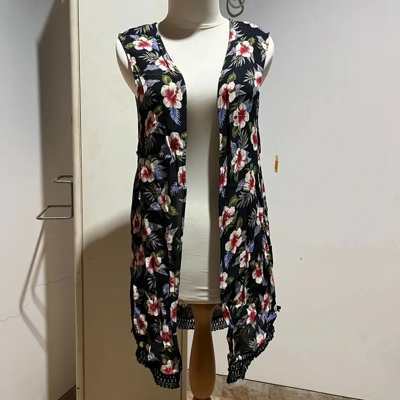 ZARA Casual Vest Wanita green pink black photo 1