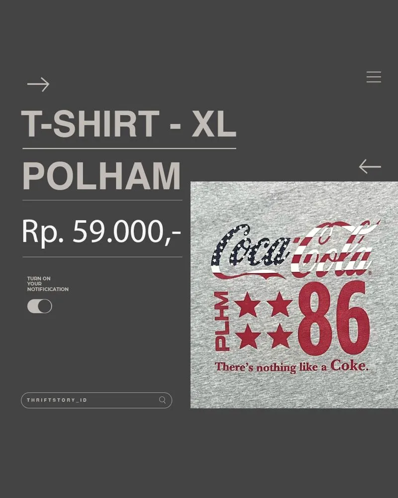 Kaos coca-cola x polham photo 1