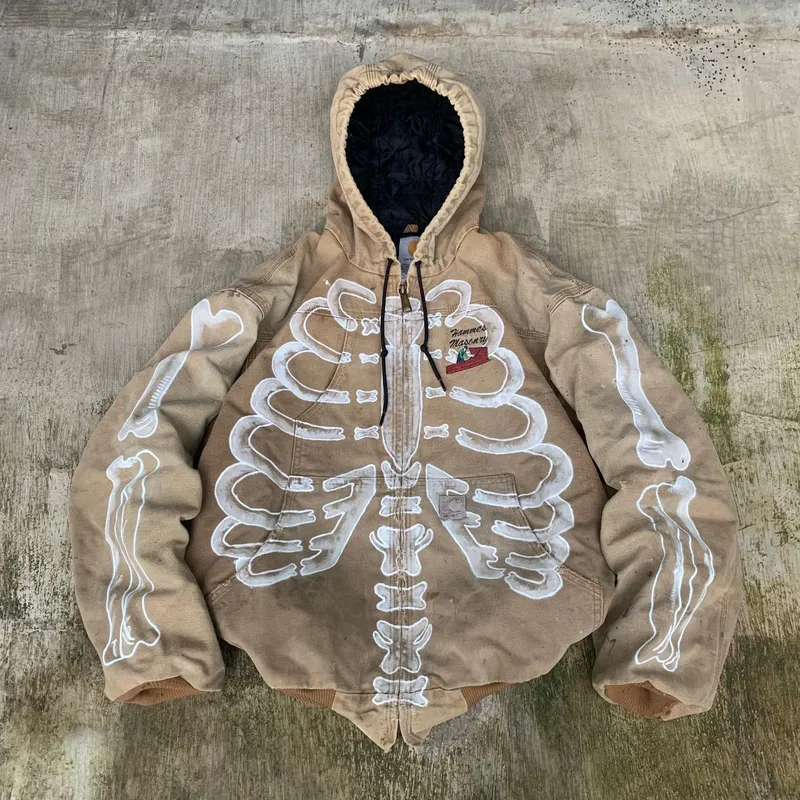 Carhartt Vintage Streetwear Denim jacket Pria tan khaki photo 1