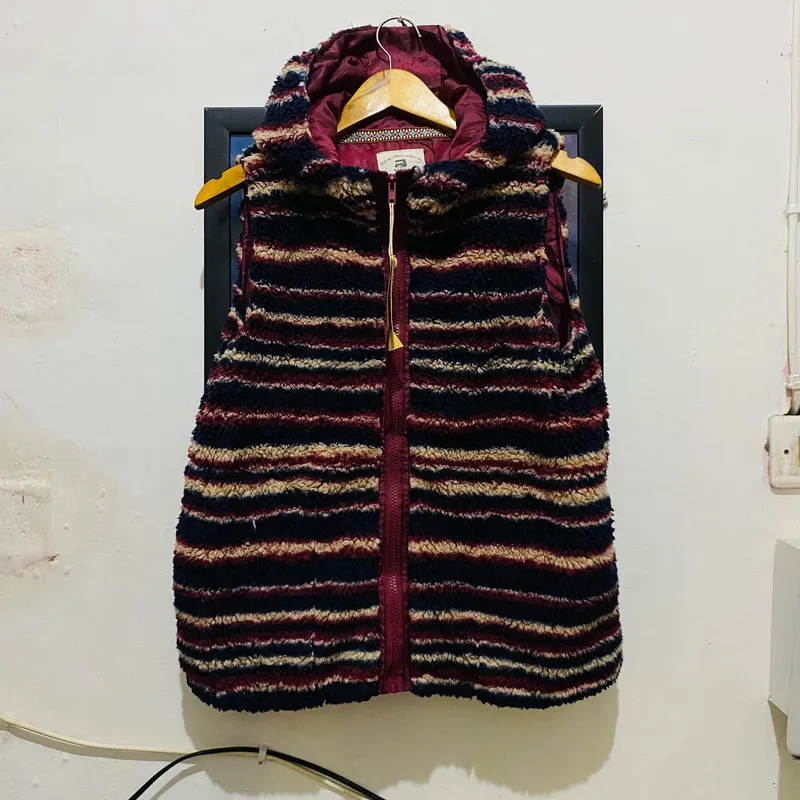 Biker Casual Vest Wanita navy red photo 1