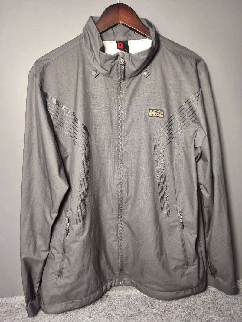 Jaket Sport K2 Pria Abu-abu Anti Air Untuk Hiking & Travelin photo 1
