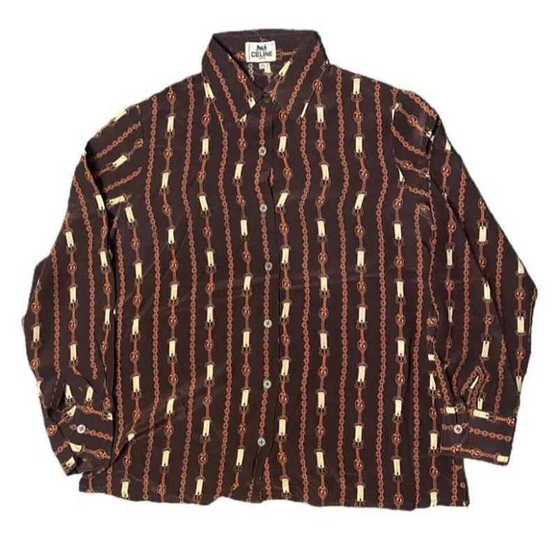 Celine Paris Vintage Issey Miyake Kemeja Silk Women Size M photo 1