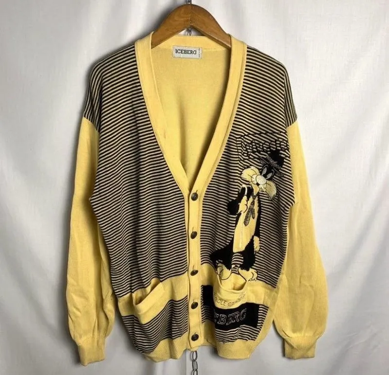 Iceberg Italy Cardigan Knitwear Vintage Size XL photo 1