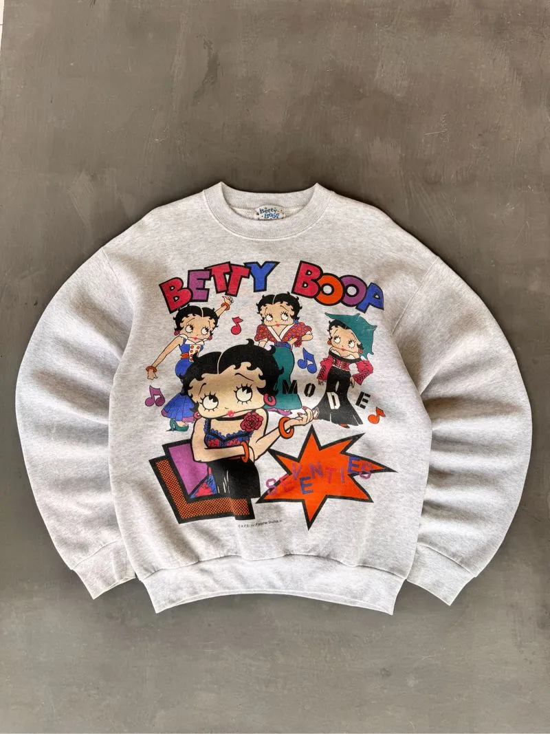 Betty Boop Vintage Sweatshirt Pria white photo 1