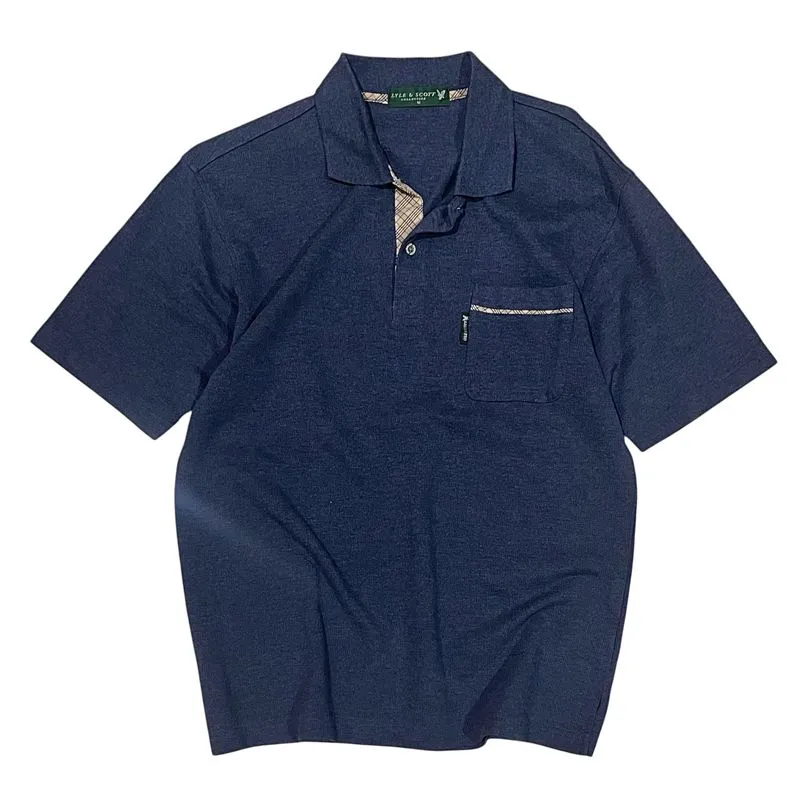 Lyle&Scott Scotland Basic Gray Nova List Single Pocket Polo photo 1