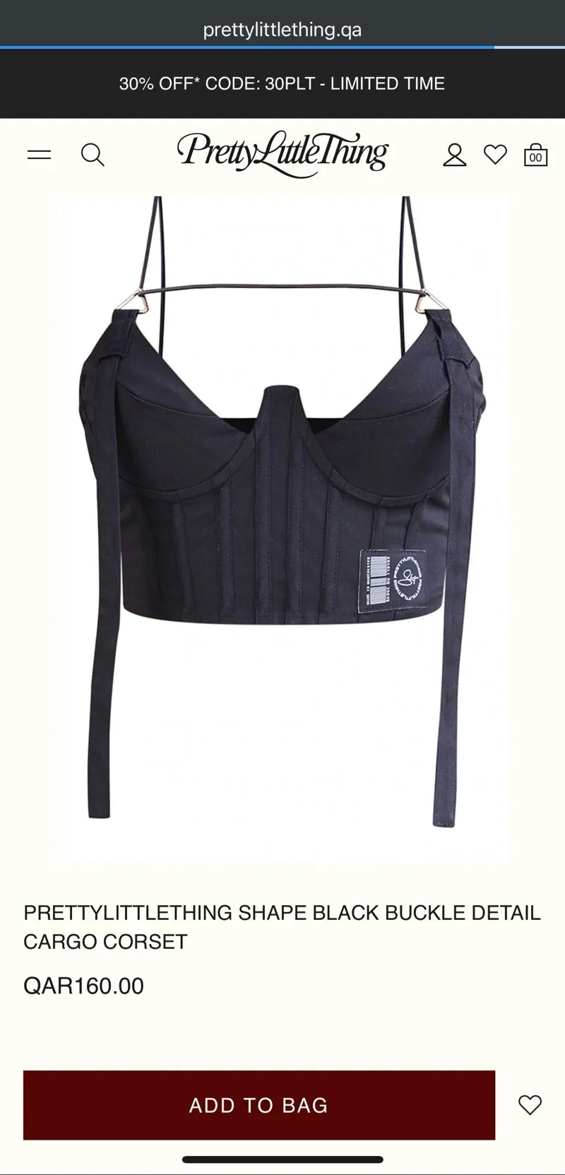 Bustier PrettyLittleThing corset original photo 1