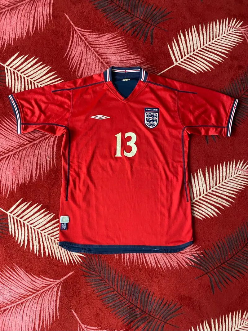 2002-04 England Away Football Shirt Double Side photo 1