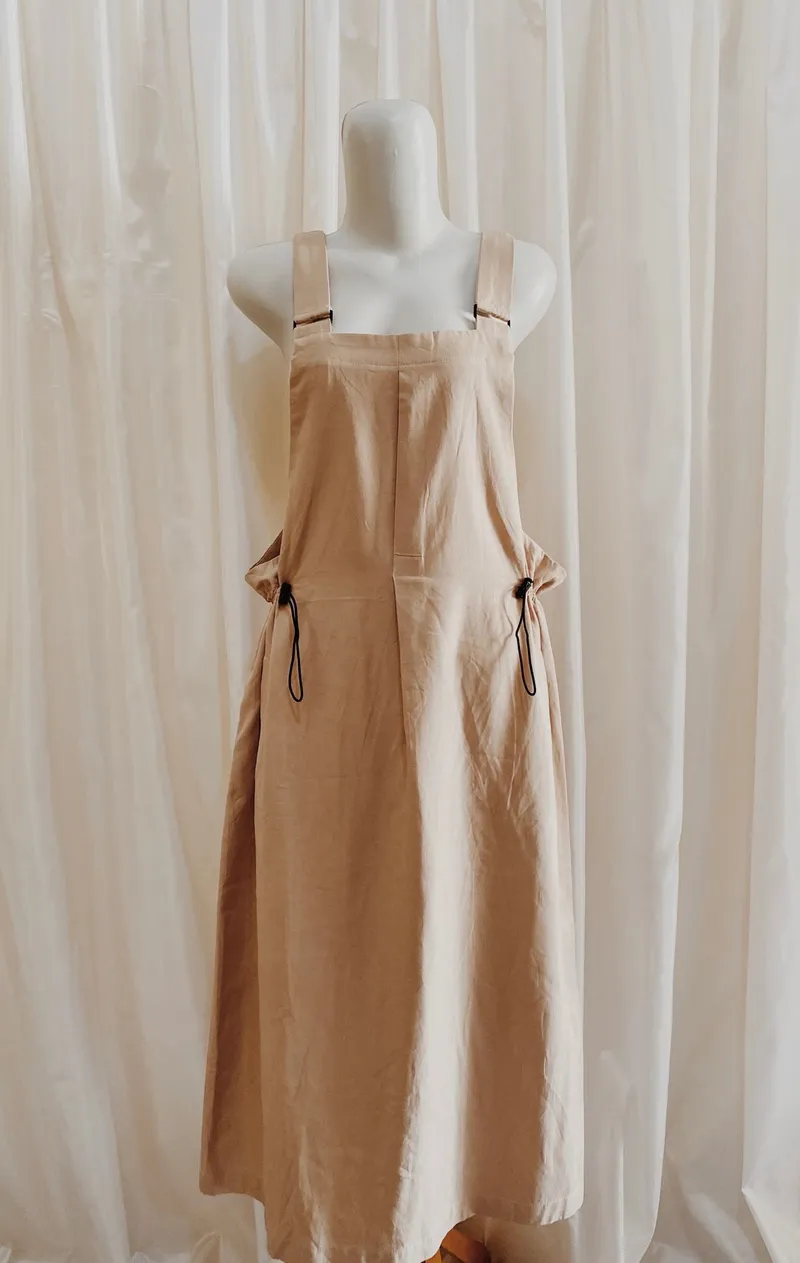 Vintage Minimalist Summer dress Wanita brown photo 1