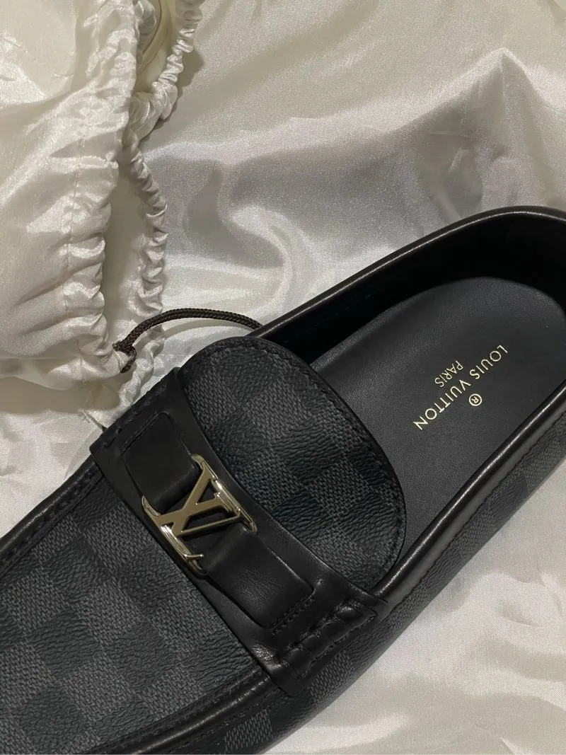 LV Damier Graphite Hockenheim Moccasins Loafer photo 1