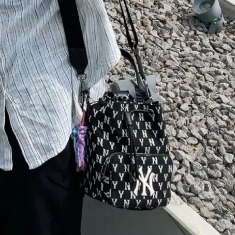 mlb monogram jacquard bucket bag photo 1