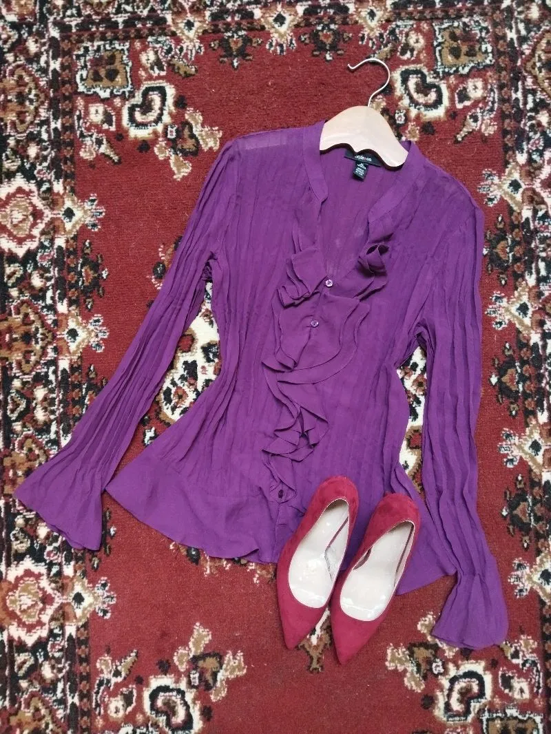 Y2k Ruffle Blouse photo 1