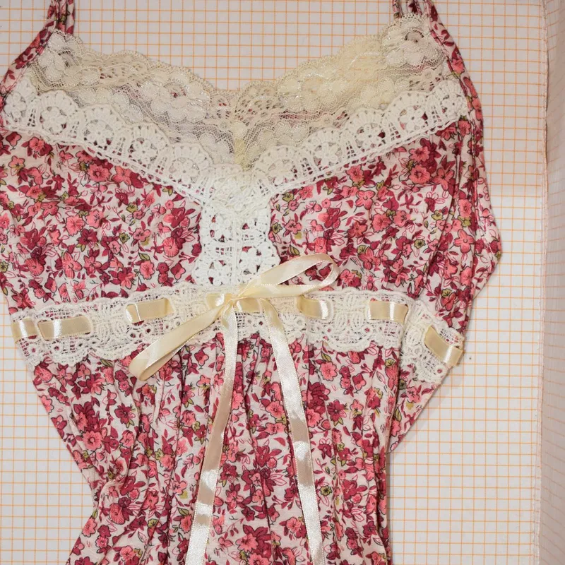 Lolita Coquette Cami top Wanita multicolor burgundy photo 1