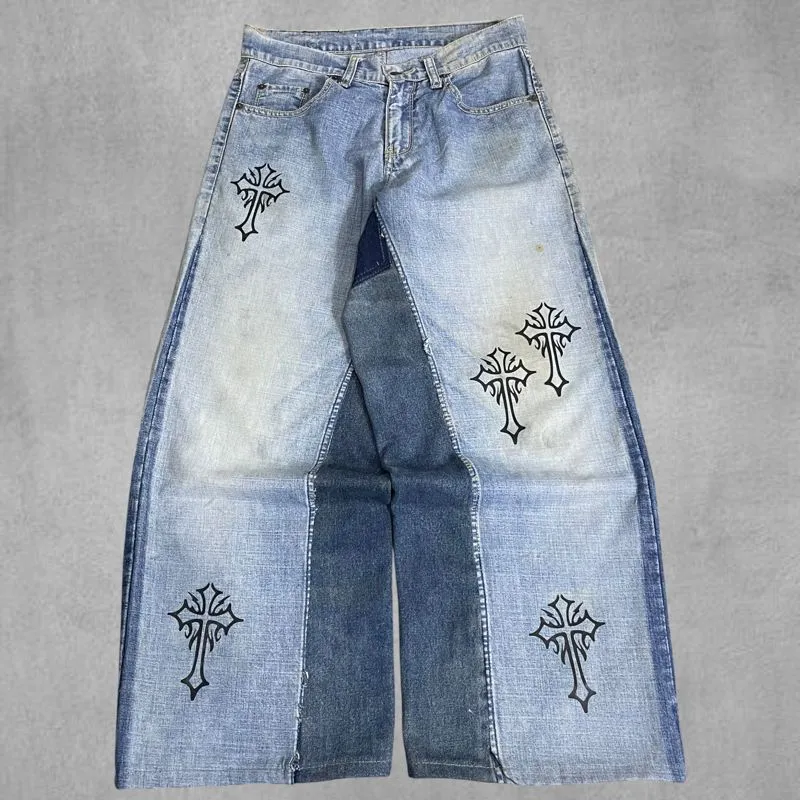 Grunge graphic baggy jeans y2k photo 1