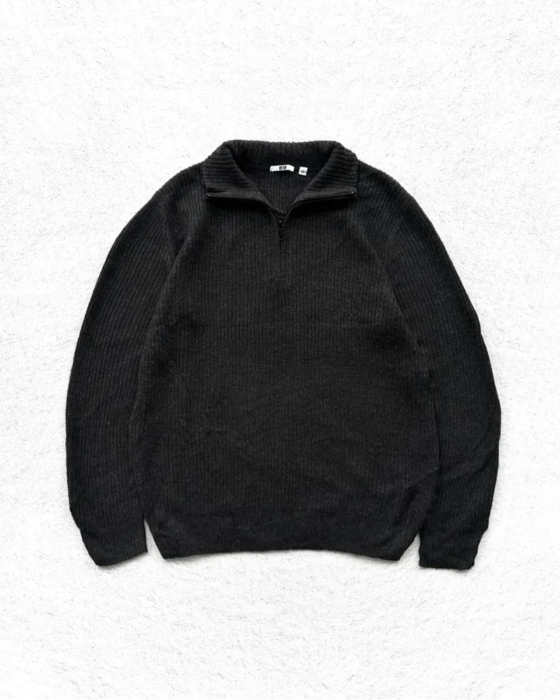 UNIQLO BASIC GREY HALF ZIP | Halfzip Uniqlo photo 1