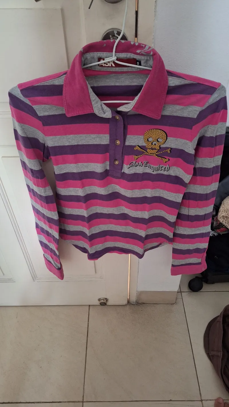 Emo Shirt Wanita purple pink photo 1