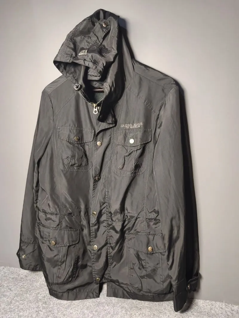 Jaket Parka Outdoor Guess Jeans Los Angeles Pria Hitam photo 1