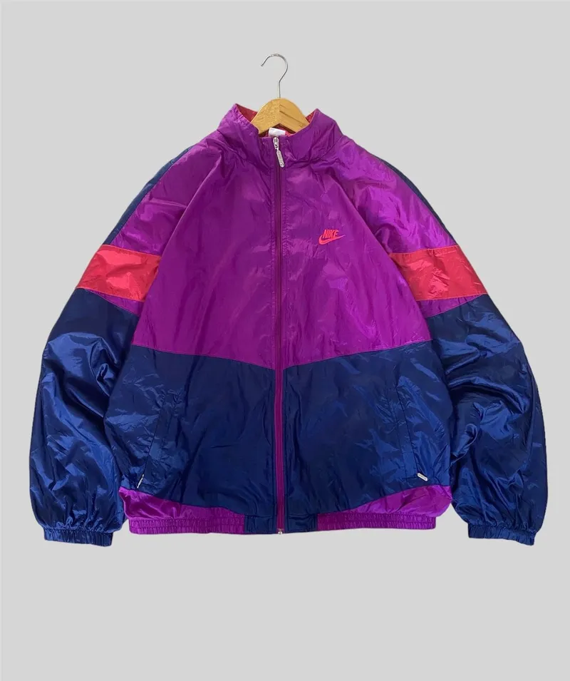 Nike Vintage Y2K Windbreaker Pria purple blue photo 1