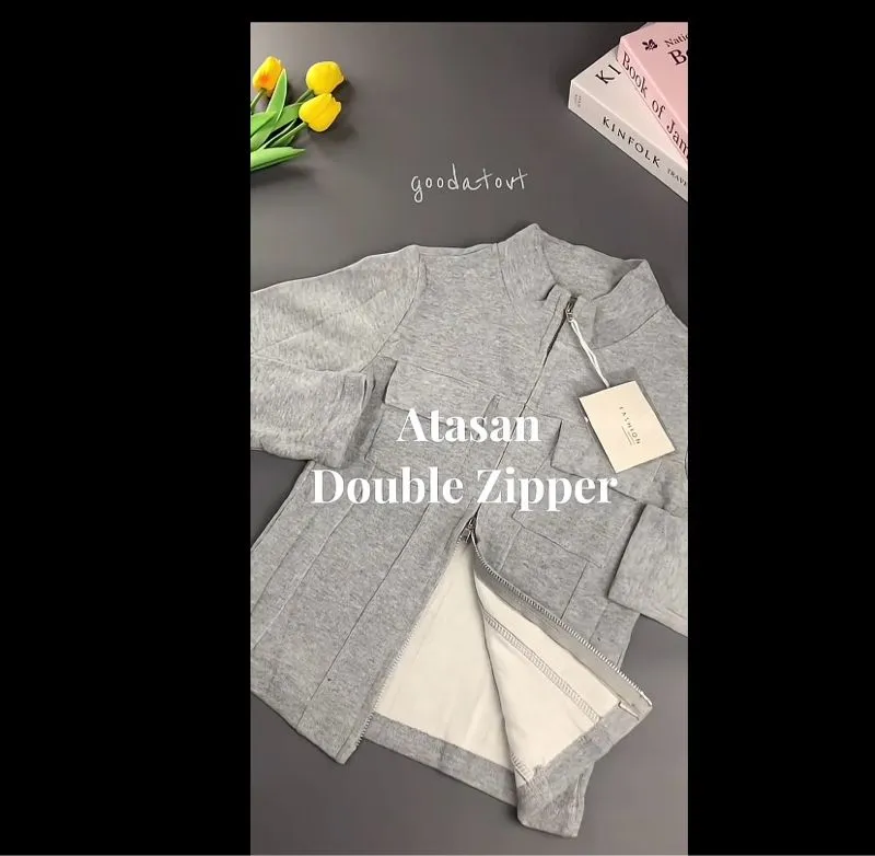 Atasan double zipper photo 1