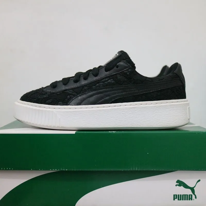Sepatu Puma Basket Platform FO womens black original photo 1