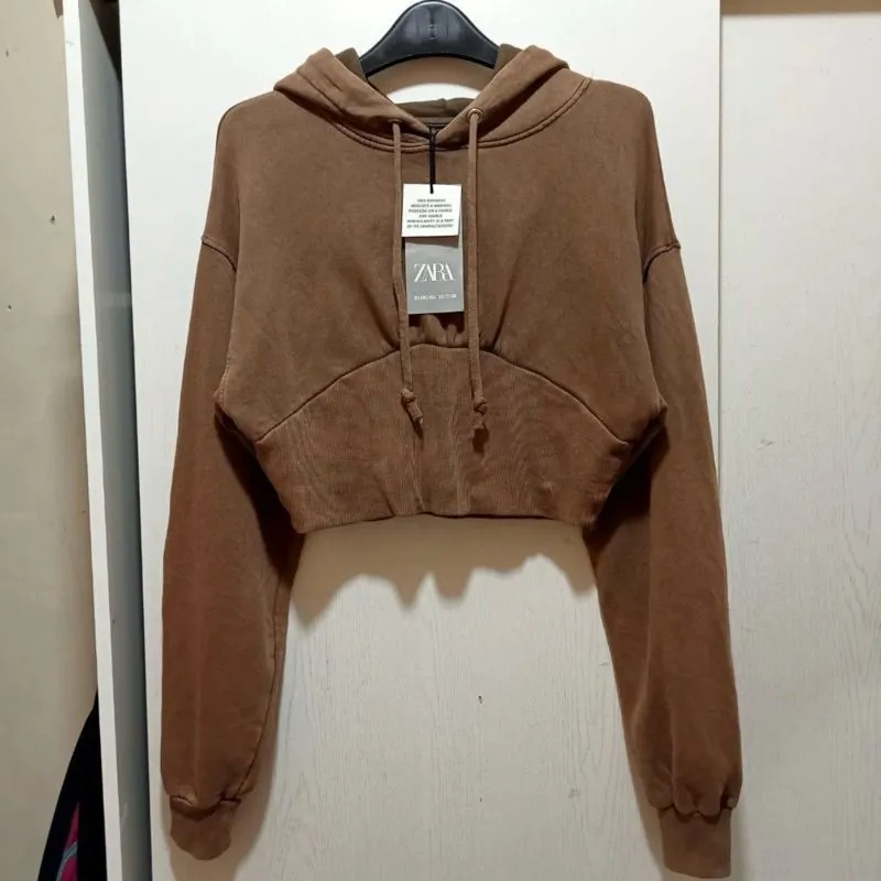 zara crop hoodie shanghai edition | nwt sweater photo 1