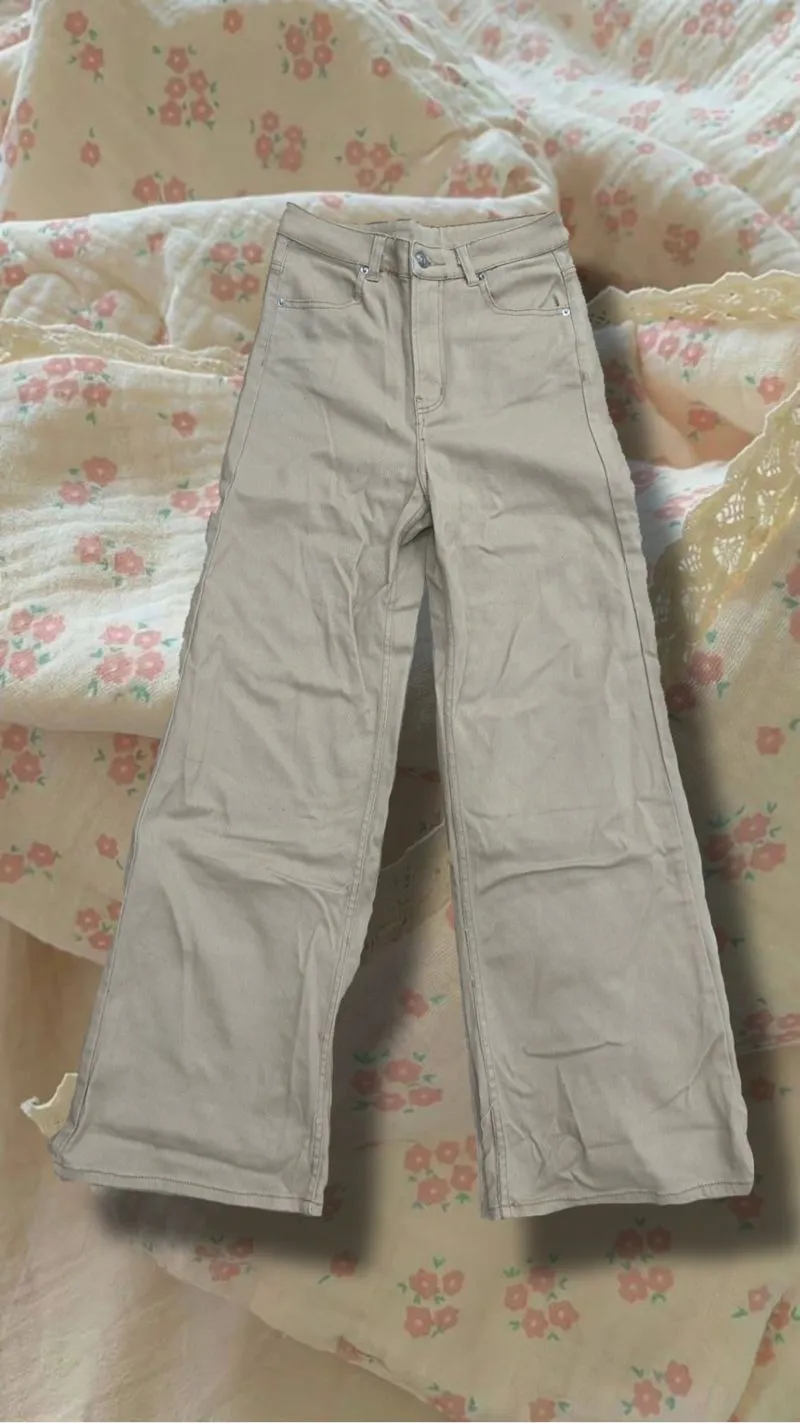 H&M high waist wide leg jeans photo 1
