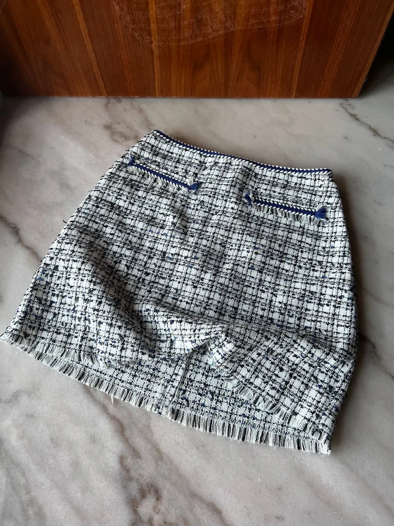 H&M Luxury Coquette Mini skirt Wanita white photo 1