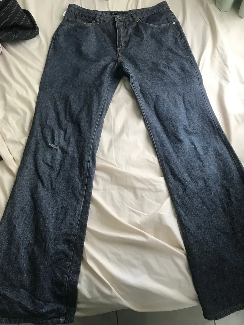 Hangten Casual Ripped jeans Wanita navy blue photo 1