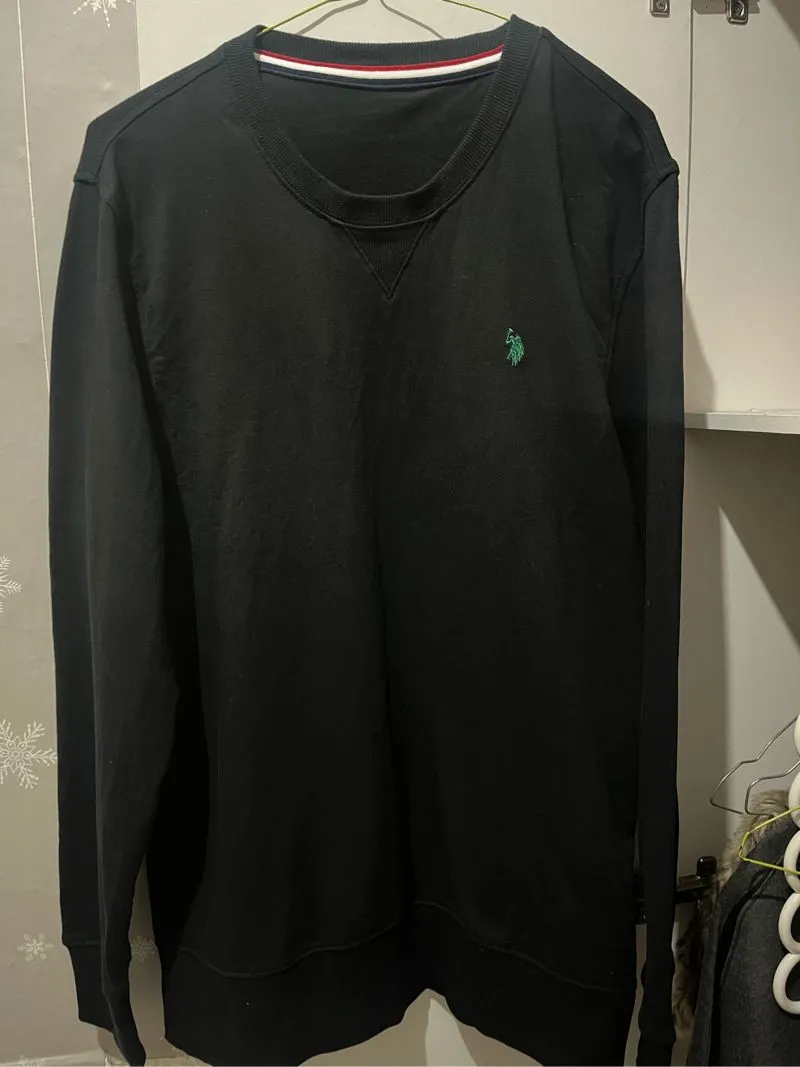 Crewneck POLO USPA Katun lembut L Like New photo 1