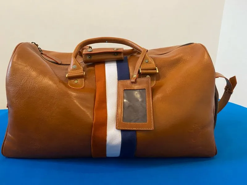 Tas Duffle Kulit Premium – Vintage Sporty Edition photo 1