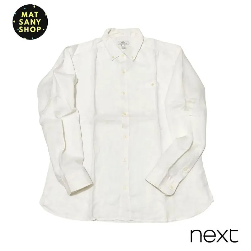 Kemeja Linen Lengan Panjang Putih Next Resort Wear Formal photo 1