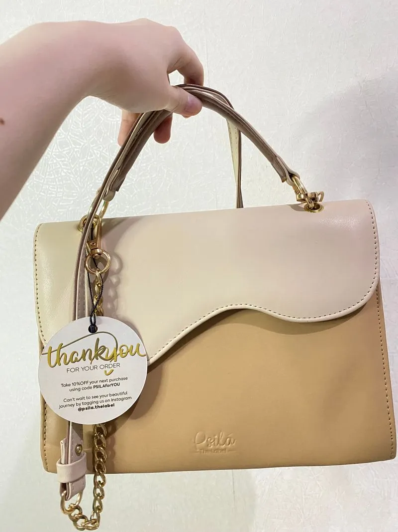 Vintage Casual Handbag Wanita cream photo 1