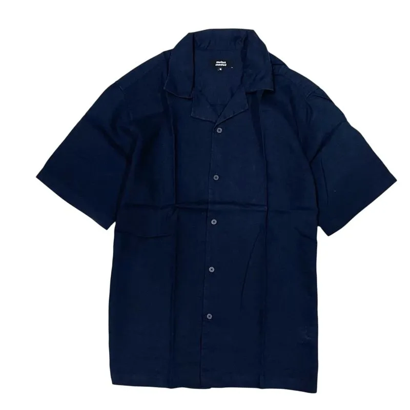 Musinsa Standard Korean Basic Plain Navy Casual Summer Shirt photo 1