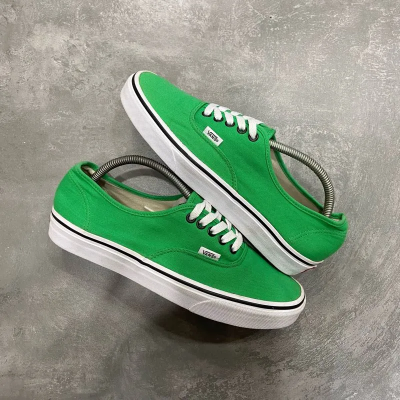 Vans Authentic Classic Bright Green White Original photo 1