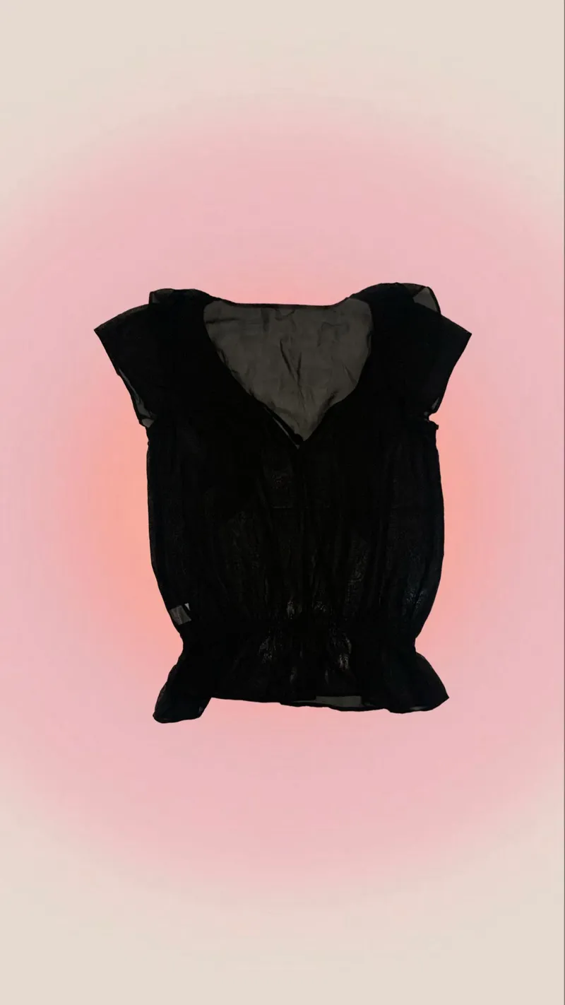 Vintage Black Top. Muat dari size photo 1