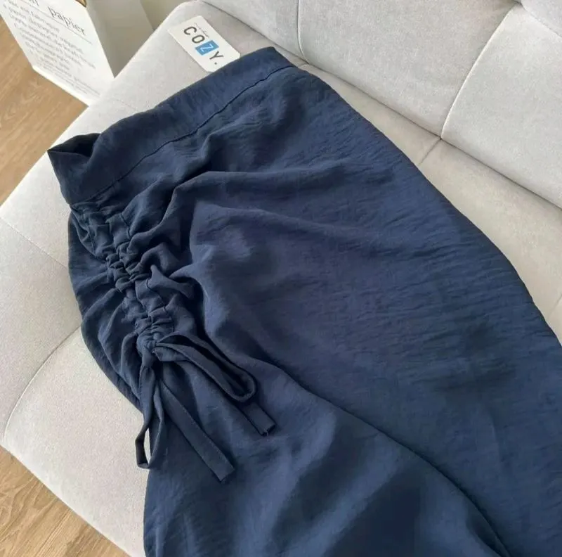 ASOKA Kalla Skirt 1105 - Rok Serut (Warna Navy)  photo 1
