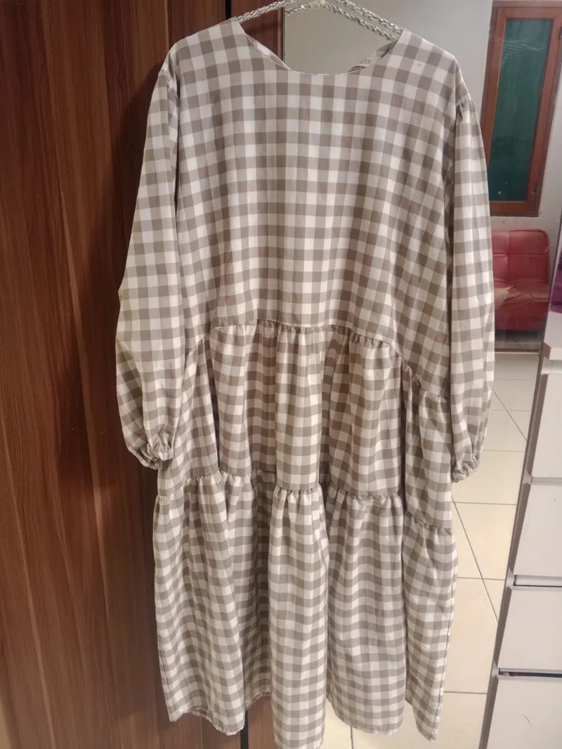Vintage Casual Casual dress Wanita brown photo 1