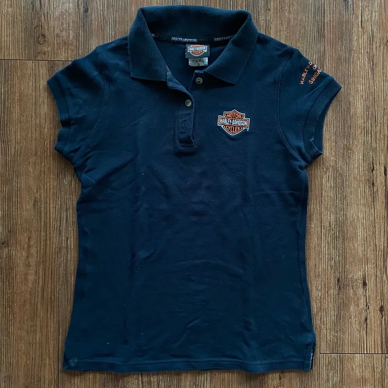 Harley Davidson Vintage Y2K Shirt Wanita black photo 1