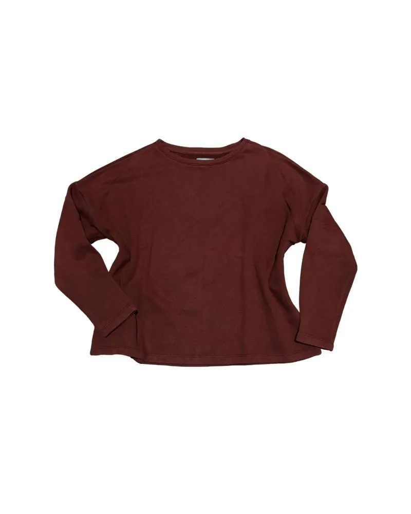 PULL&BEAR Washed Maroon Sweatshirt photo 1