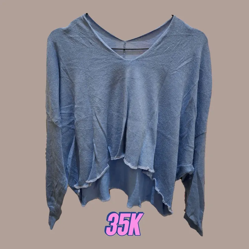 Casual Sweatshirt Wanita blue photo 1