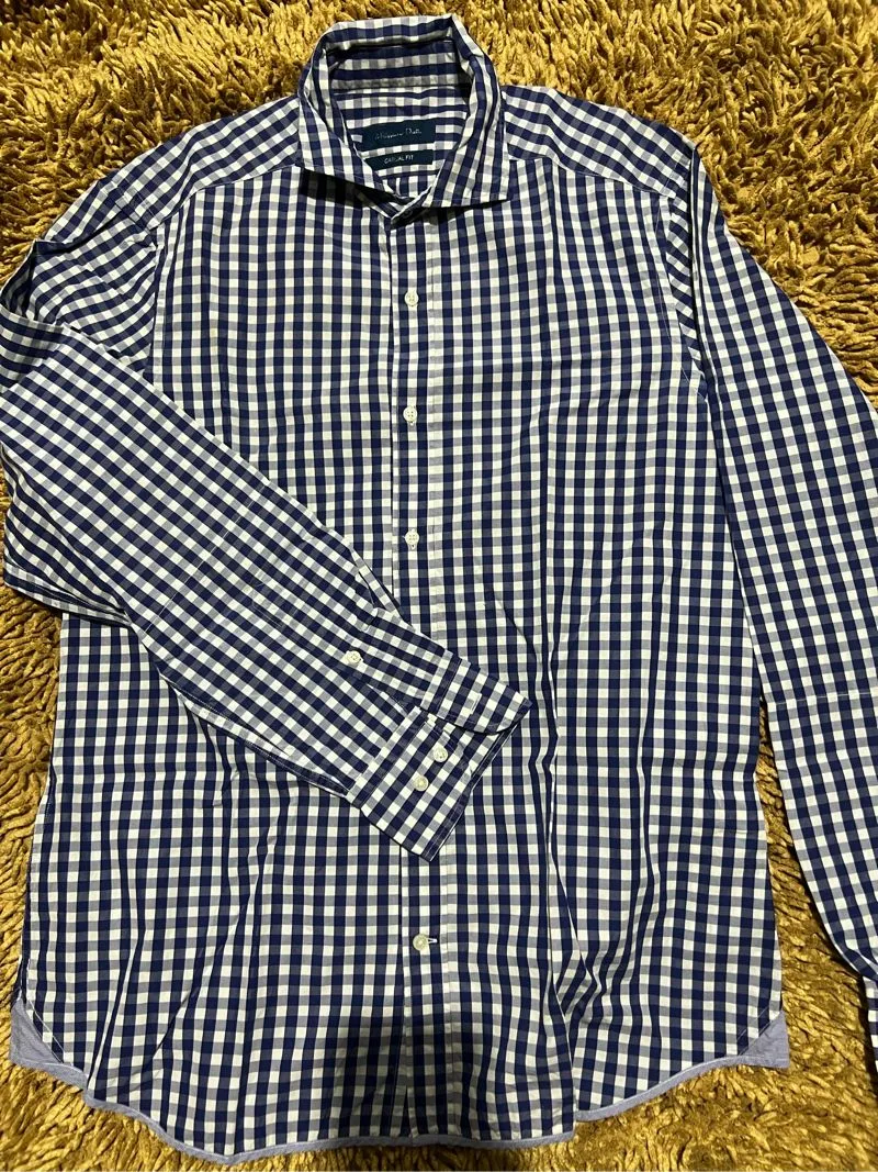 Massimo Dutti Luxury Casual Formal shirt Pria white blue photo 1