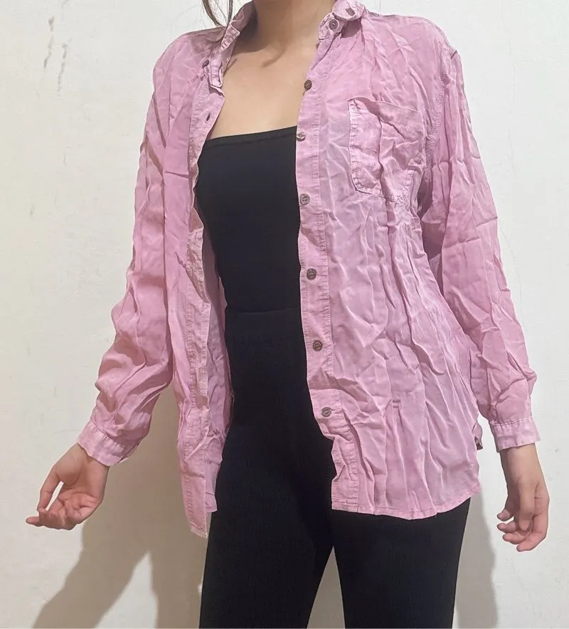 Casual Shirt Wanita pink photo 1