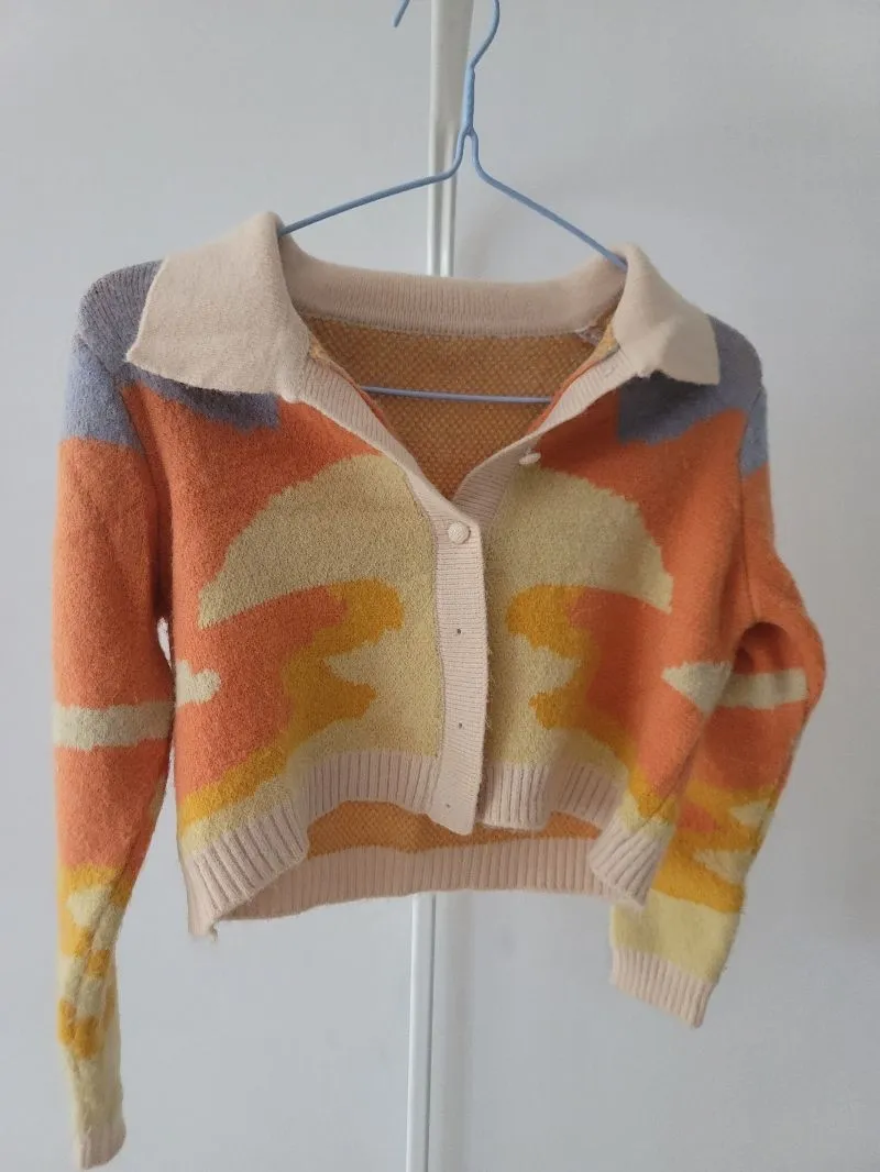 Crop knit cardigan photo 1