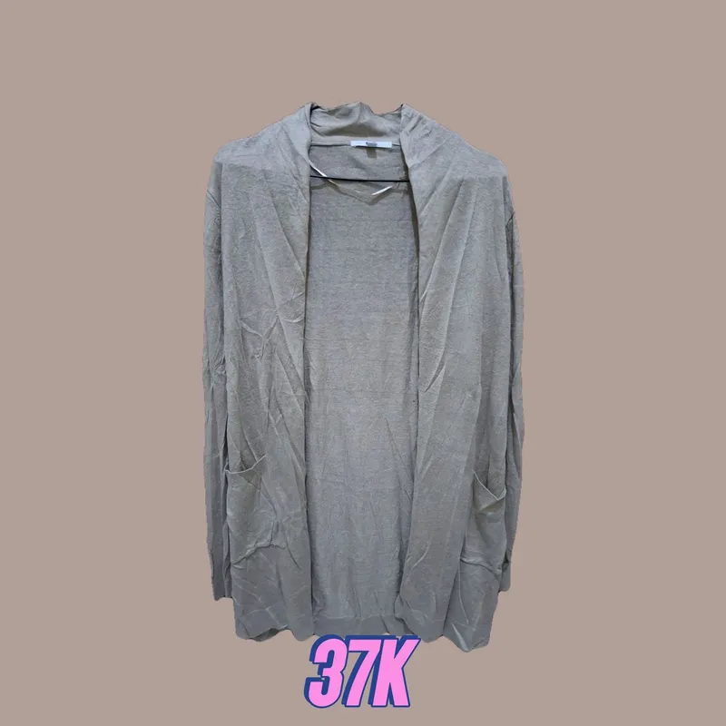 Uniqlo Casual Cardigan Wanita gray photo 1
