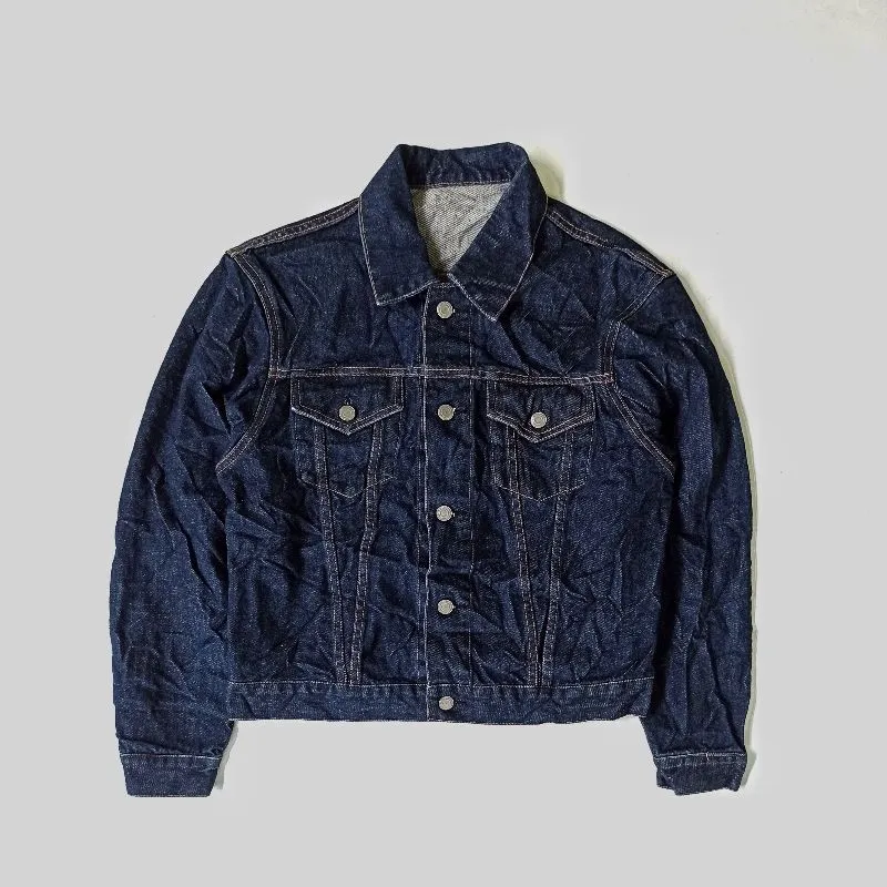 JAPANESE TRUCKER JEANS JACKET BLUE INDIGO photo 1